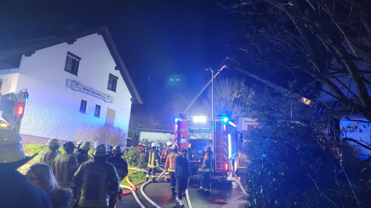Dachstuhlbrand in Bärnreuth