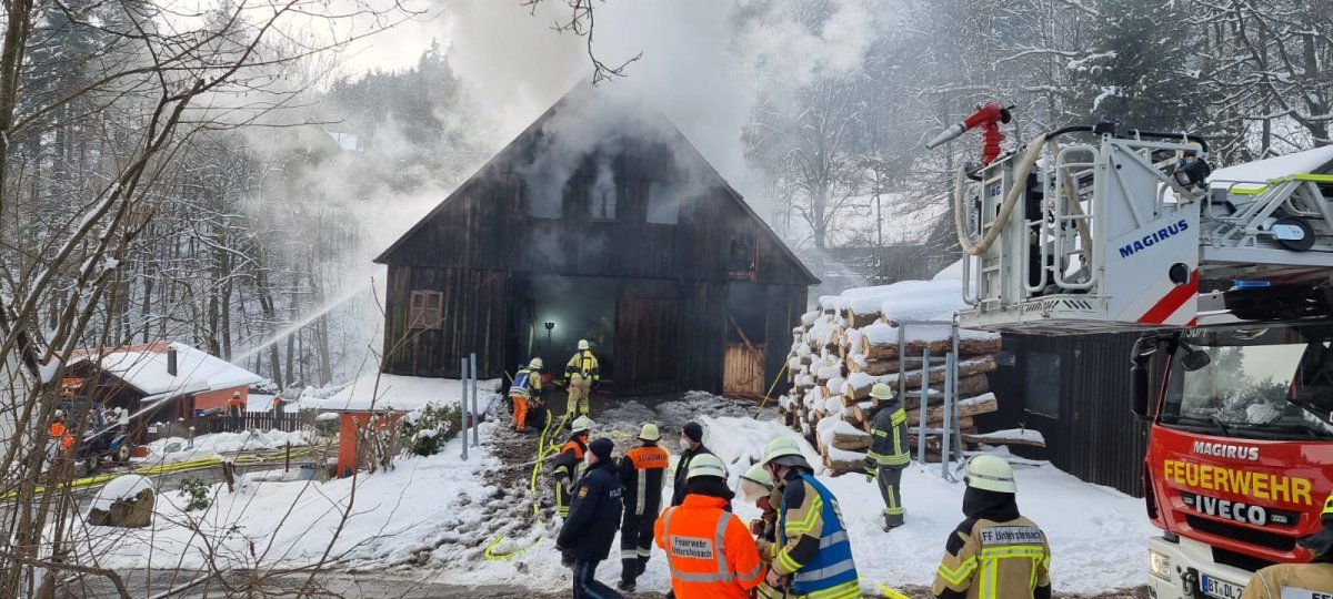 Scheunenbrand bei Weidenberg